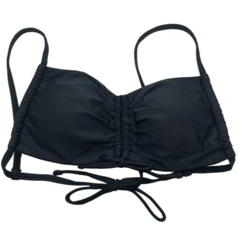 •AERIE•NWT BLACK BANDEAU BIKINI TOP SIZE XL